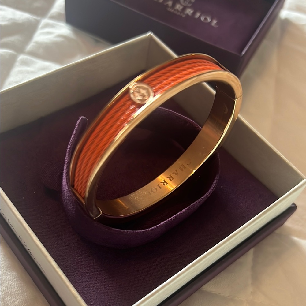 Charriol Gold Bangle Bracelet - Picture 4 of 15